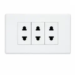 UYUSTOOLS - Tomacorriente Empotrable Triple PC-Blanca TMA603U