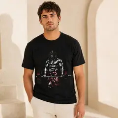 GENERICO - CAMISETA NEGRA JESUS GYM LEVANTAMIENTO DE PESAS