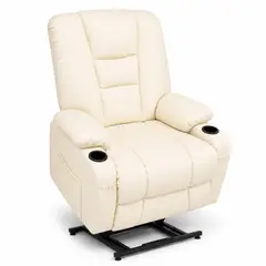 GENERICO - Sillón Reclinable Eléctrico Elevador con Masaje de 8 Puntos