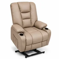 GENERICO - Sillón Reclinable Eléctrico Elevador con Masaje de 8 Puntos