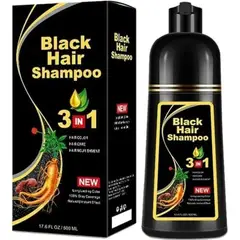 SM - Shampoo Tinte Para El Cabello 3 en 1 Negro - 500 ml
