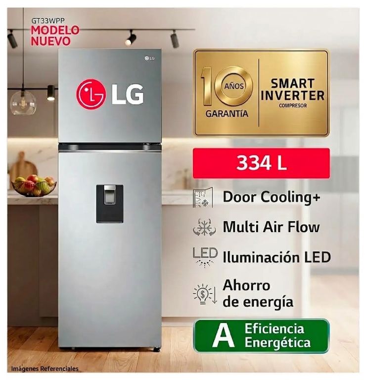 Refrigeradora GT33WPP 334L Door Cooling Top Mount Plateada