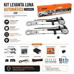 OEM - Kit Elevalunas Eléctrico Puerta De Auto Universal 12V