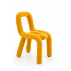 GENERICO - SILLA LUMEA TAPIZADA EN TELA TERCIOPELO EN COLOR AMARILLO