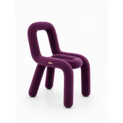 GENERICO - SILLA LUMEA TAPIZADA EN TELA TERCIOPELO EN COLOR LILA OSCURO
