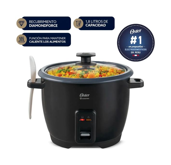 Olla Arrocera CKSTRCB10DFBLK 1.8L 10 Tazas DiamondForce Antiadherente - Negra