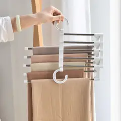 KAST PE - Organizador Colgador de Pantalones 5 en 1 - Blanco