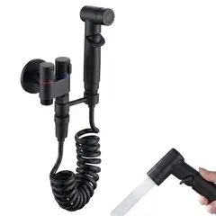APACHE - DUCHA BIDET CON DESVIADOR NEGRO MATE COMPLETO