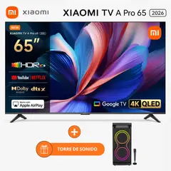 XIAOMI - Televisor Smart TV A Pro QLED 65" 4K UHD Google TV 2026 + Parlante