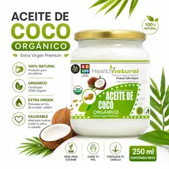 HEALTHNATURAL - ACEITE DE COCO ORGÁNICO 250ML