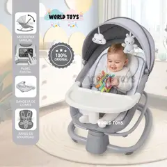 Baby - Mecedora Eléctrica para Bebés «AMBER» 4 en 1 Edición Limitada Gray