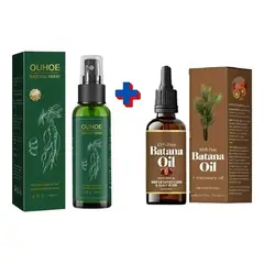 SM - Pack x 2 Und Tonico Ouhoe Anticaida + Aceite de Batana para el Crecimiento del Cabello