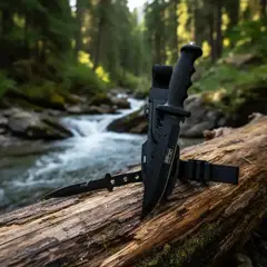 S/M - Cuchillo Táctico Supervivencia Camping + Mini Cuchillo