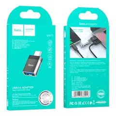HOCO - Adaptador OTG USB-C a USB-A 3.0 UA17 para Celular y Laptop