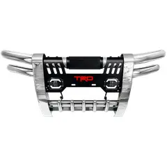 GENERICO - DEFENSA DE ACERO SILVER CON CUBOS LED HILUX REVO TRD