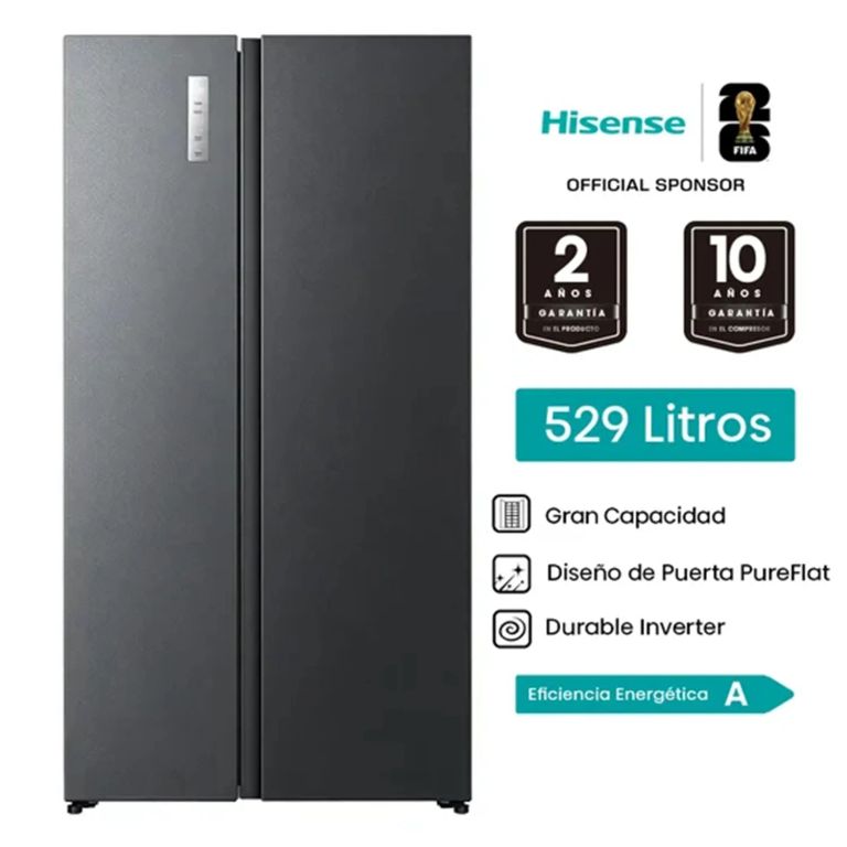 Refrigeradora 529L Side By Side RS3P558ESA Dark Grey