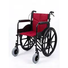 OEM - Silla de Ruedas Standard NEGRO MATE con Posapies desmontable y Frenos abatibles