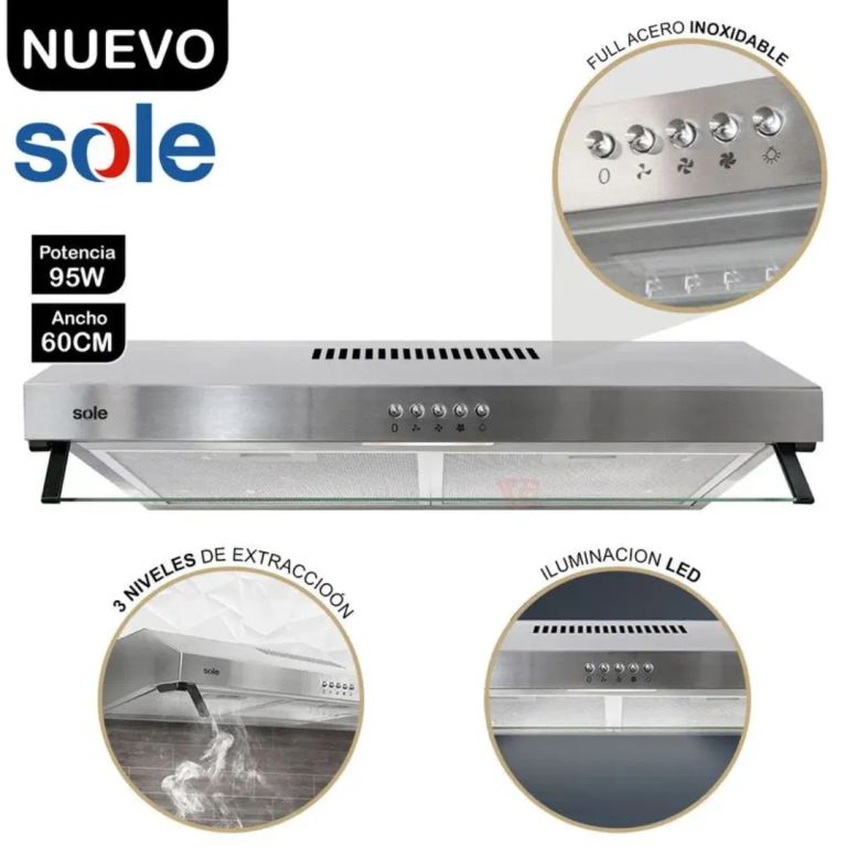 Campana Extractora Inox Roma 60 Cm TURE15COV2