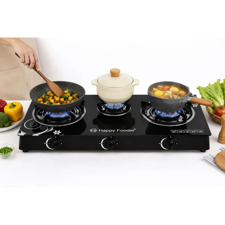Cocina a Gas 3 Hornillas Moderna Multifunconal Cocina Hogar Comida B1952