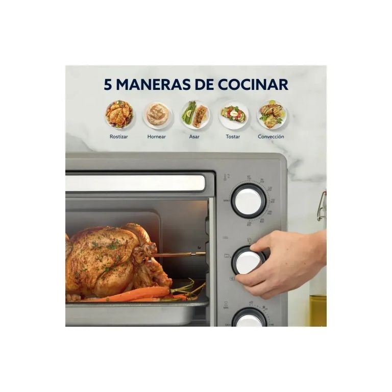 Horno Eléctrico XL 60 Litros con Rotisserie TSSTTV60MNS - Gris