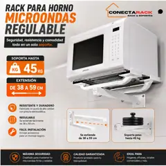 NACIONAL - Rack para Microondas Color blanco