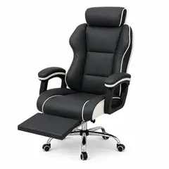 GENERICO - Silla de Oficina Reclinable con Reposapiés y Altura Regulable