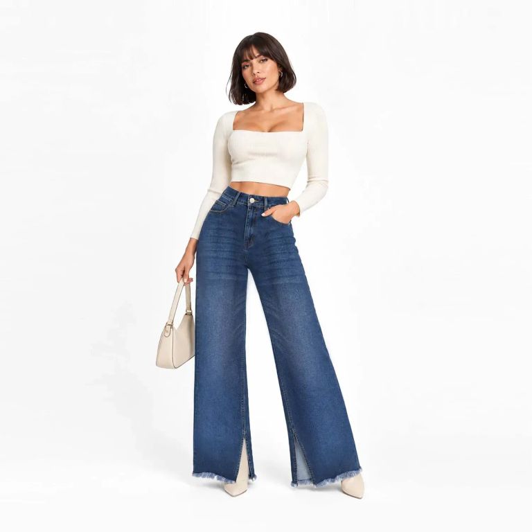 JEAN WIDELEG PARA MUJER COTTONS JEANS CECI REGULAR