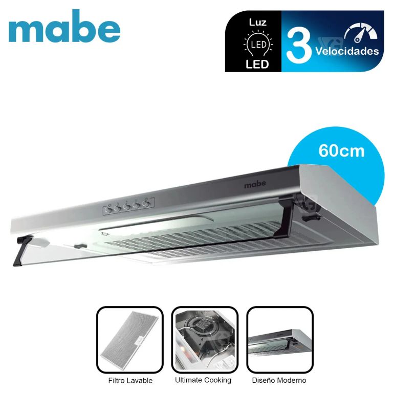 CMU6020PI0 Campana Extractora Utilitaria 60 cm Inox para Cocina