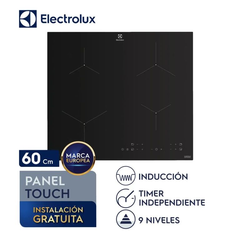 Encimera inducción 4 zonas 59 cm con modelo ETII60F7EOB