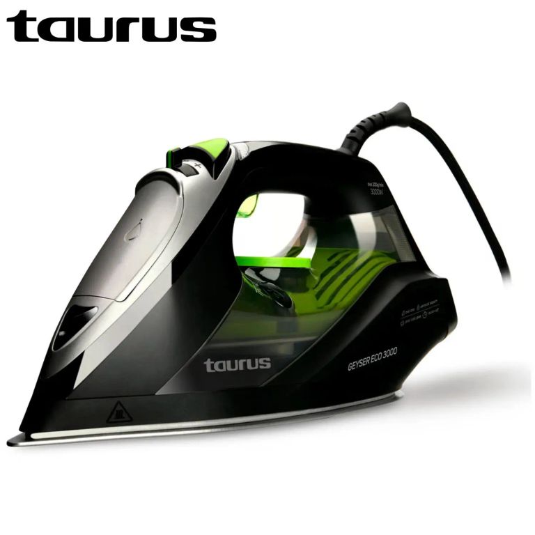 Plancha a vapor GEYSER ECO 3000 Taurus, modelo Black, 3000W para cocinar