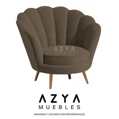 AZYA MUEBLES - Butaca Abanico - Marrón