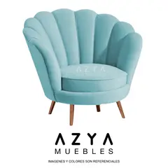 AZYA MUEBLES - Butaca Abanico - Celeste