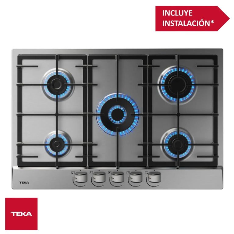 Cocina empotrable GSC 75330 SBA IX con 5 hornillas de 75 cm