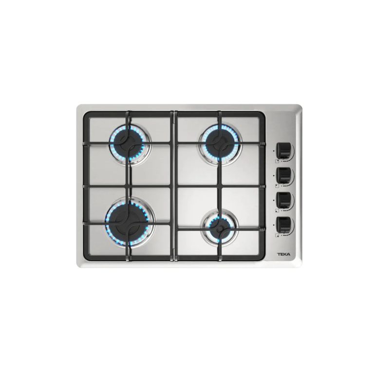 Cocina empotrable gas HLX 540 KBB0C-IX modelo X4, ideal para cocinas modernas
