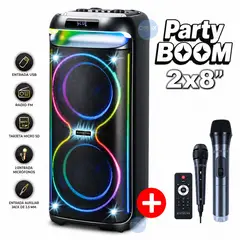 BLACKLINE - Parlante Bluetooth FM USB S. Espacial DSP TWS Party Boom 2X8