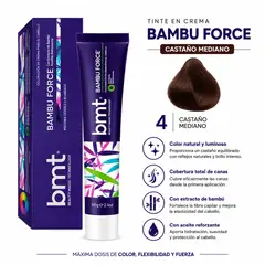 GENERICO - TINTE EN CREMA BAMBU FORCE - CASTAÑO MEDIO 4