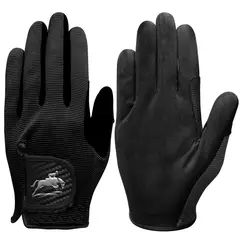 GENERICO - Guantes Ecuestres Equitación Antideslizantes Transpirables Talla S Black