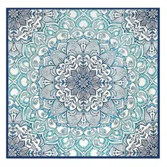 MAGE DISTRIBUTION - Mandala Manta Sábana para Playa o Picnic Coralina Azúl de Algodón