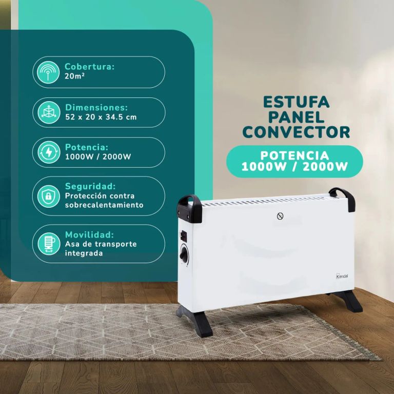 KCE-DL06 Estufa Panel Convector Eficiente y Moderno