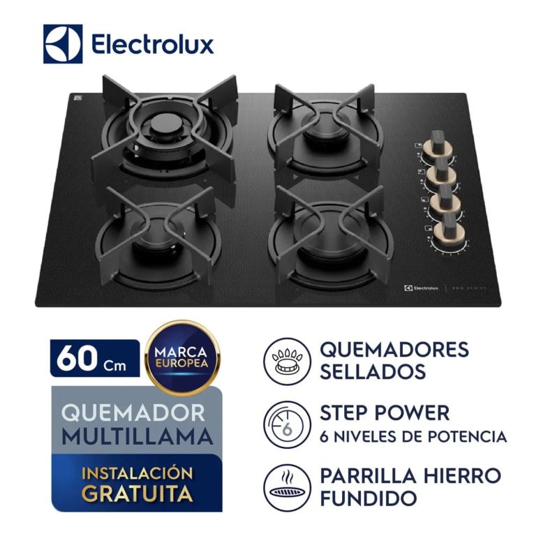 Encimera industrial 4 quemadores 60 cm KE4PS para cocina