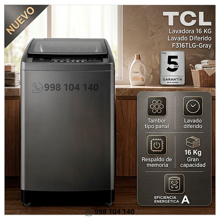Lavadora 16 Kg F316TLG Carga Superior - Modelo Nuevo