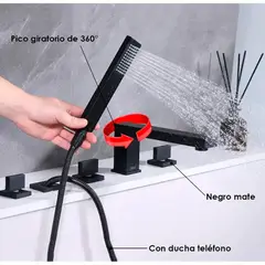 XM - MEZCLADORA PARA TINA DE BAÑO NEGRO MY314801