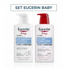EUCERIN - Set Baby: Shampoo 2 en 1 (400ml) + Loción Hidratante (400ml)