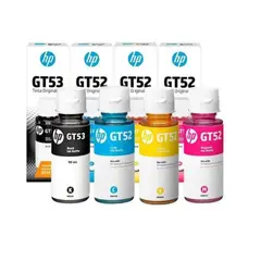 HP - Pack de Tinta GT53 y GT52 Negro, Cian, Magenta, Amarillo