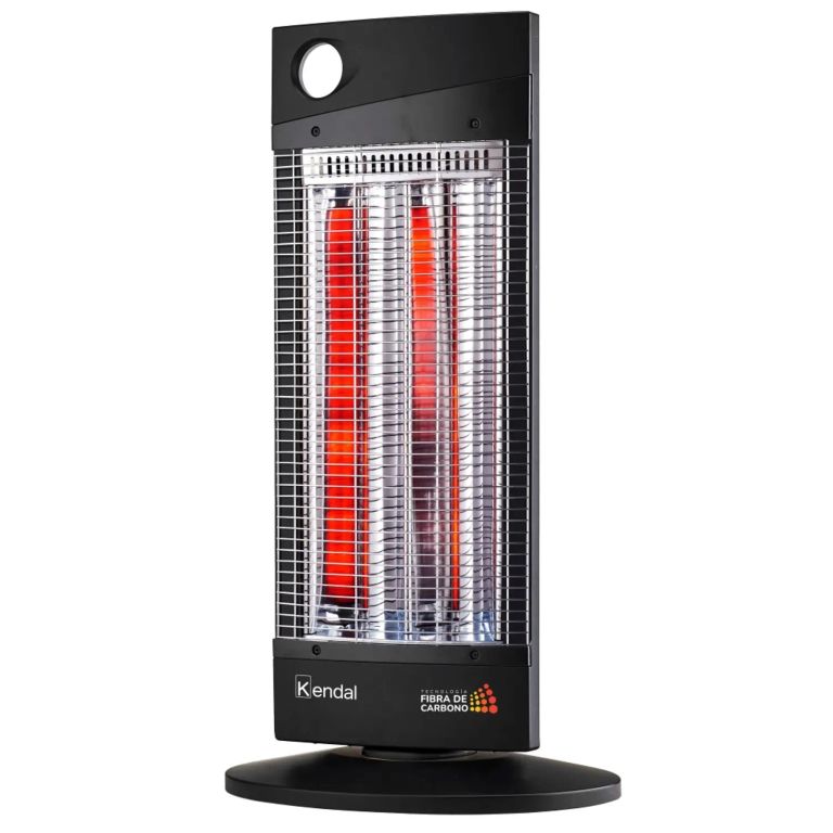 Estufa eléctrica fibra de carbono Kendall NSB-120K5 negra, 16 m², 1000W