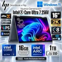 HP - Laptop OmniBook XFlip 16-AS0023DX Core Ultra 7-256V 16GB 1TB SSD (B5UH1UA#ABA)