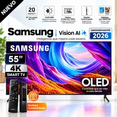 SAMSUNG - Televisor 55'' OLED QN55S85HAEXPE Vision AI Smart TV (2026)