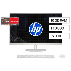HP - All in One 27-cr0254la Ryzen5-7520U 16GB, 1TB SSD, 27" FHD, Windows 11 (BM6X4LA)