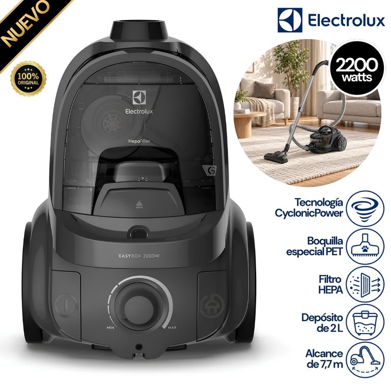 Aspiradora Ciclónica 2200W EasyBox con Boquilla PET EAS41