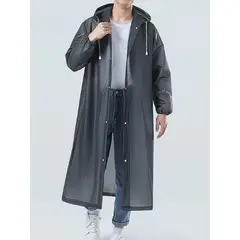 GENERICO - PACK X2 PONCHOS IMPERMEABLES REUTILIZABLES DE EVA LIGERO UNISEX NEGRO